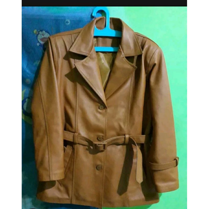 jaket kulit safari cwe