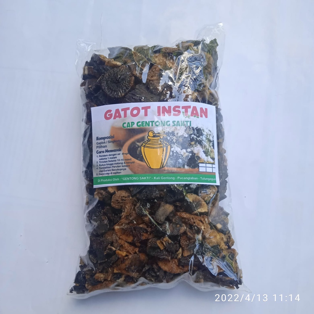 

Harga Promo Gatot instan Cap Gentong sakti 500 Gram / Makanan Tradisional