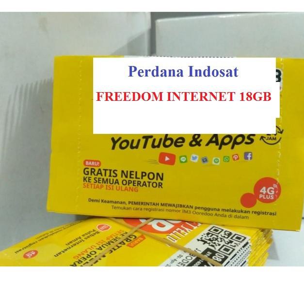 (Bisa COD) Perdana indosat freedom INTERNET 18GB KM32L