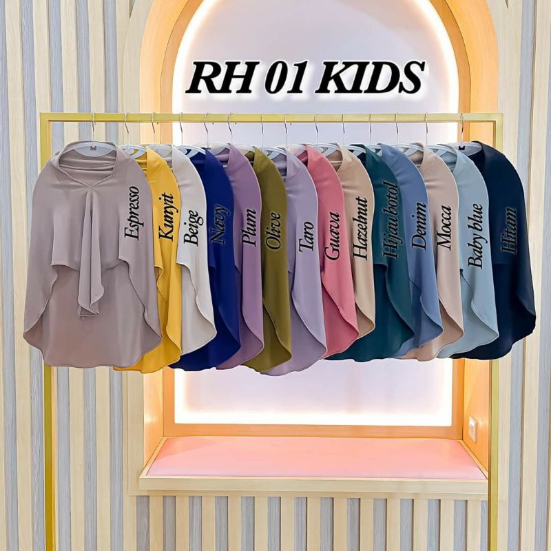 RH01 kids Hijab instan Ribyka