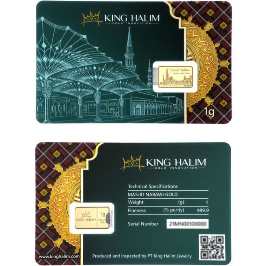 Logam Mulia King Halim / LM KH &quot;Masjid Nabawi&quot; 24K 1 gram - SDW Gold -