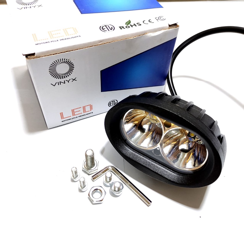 LAMPU TEMBAK SOROT LED OWL 2 MATA 20 WATT VINYX UNIVERSAL