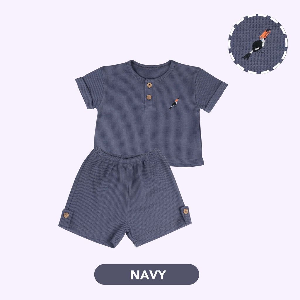 Mooi Shirt Waffle Set - Setelan Anak