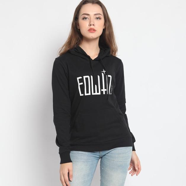 Hoodies 4.0 Edwin Ktn Black Outer Wanita Ls - Hoodie Edwin Jeans