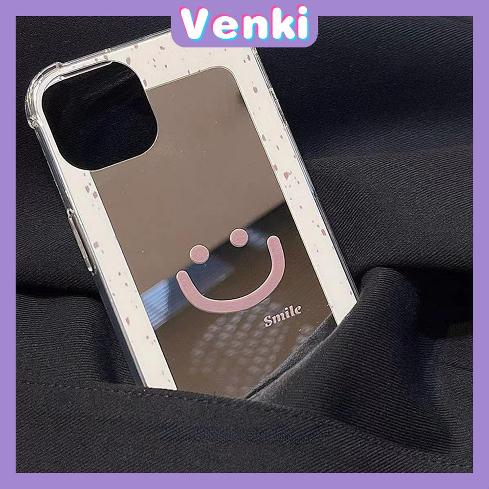iPhone Case Luxury Acrylic Mirror Airbag Shockproof Protection Camera Smiley Cute Simple Compatible For iPhone 11 Pro Max 13 Pro Max 12 Pro Max 7Plus XS Max