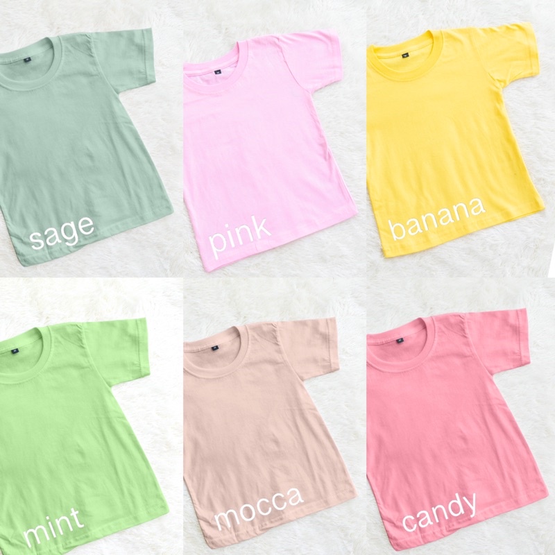 KAOS ANAK B COTTON COMBED 30S KID BASIC TEE PASTEL LILAC POLOS OBLONG ADEM KATUN LEMBUT MURAH GROSIR