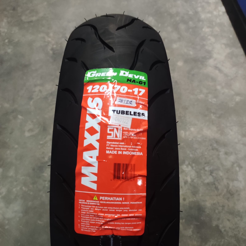 Ban motor sport Maxxis MA G1 120 70 17 Green Devil tubeless