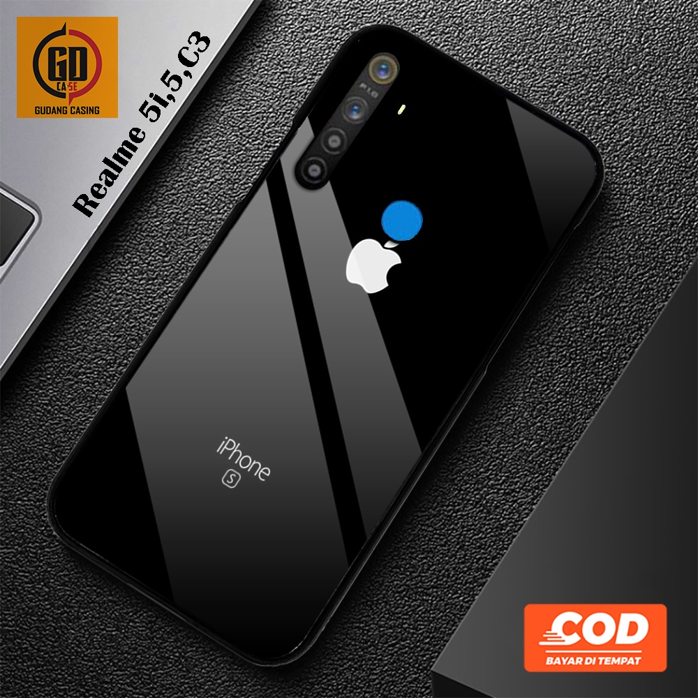Case Realme 5, 5i, C3 Terbaru - Gudang Casing [ Logo iPhone ] Realme 5, 5i, C3 - Case Hp - Casing Hp