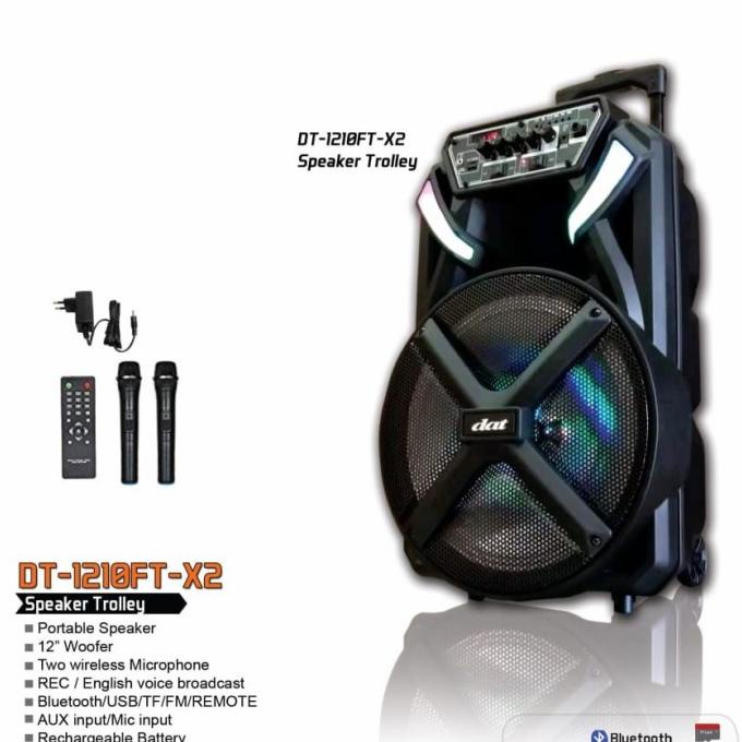 Speaker Portable Dat 12 Inch DT-1210FT X2 Speaker Portable Bluetooth viral