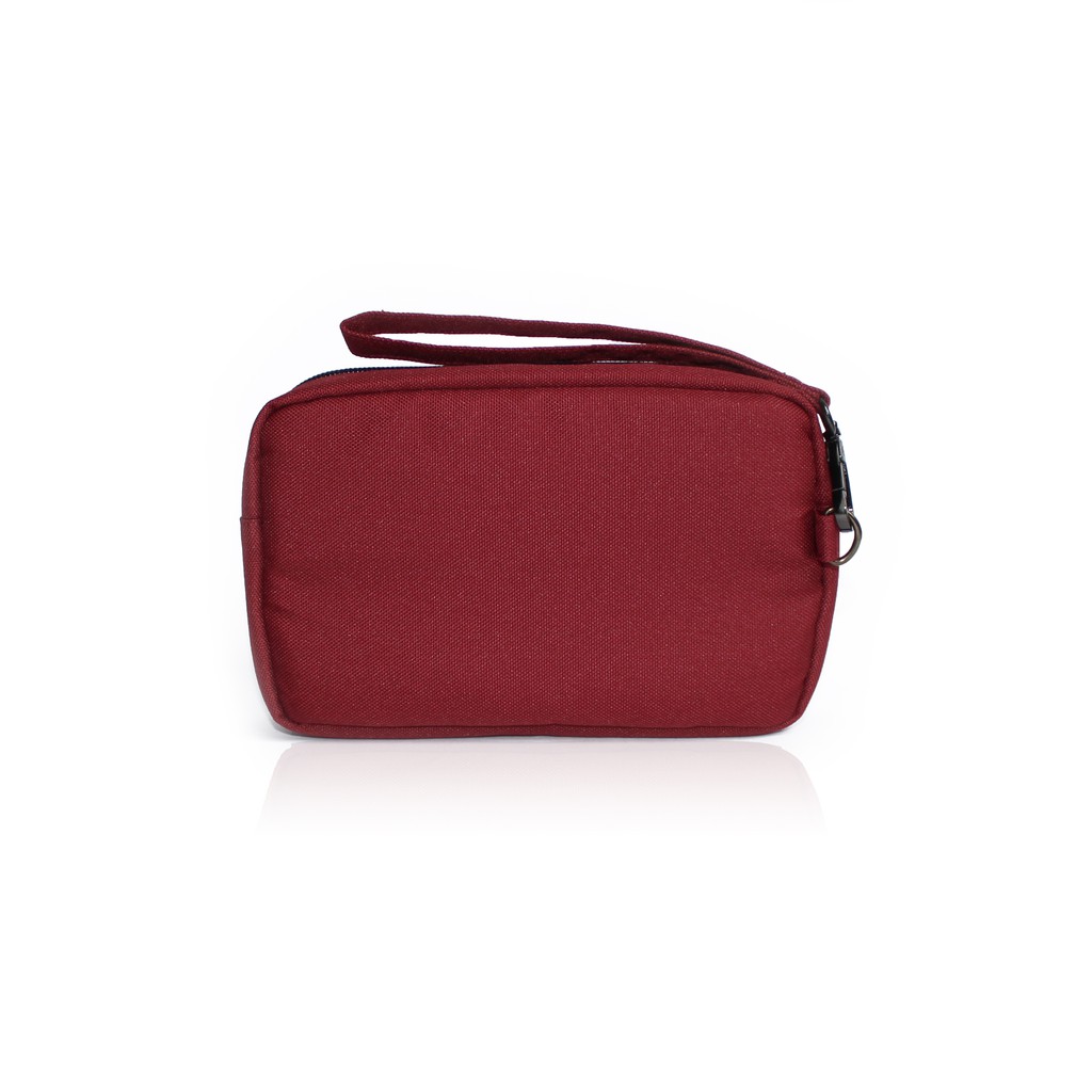 clutch pria unisex hand bag mini - merah marun EMHB89