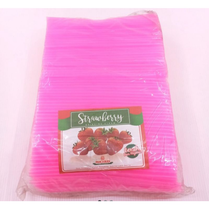 sedotan staubery pink.