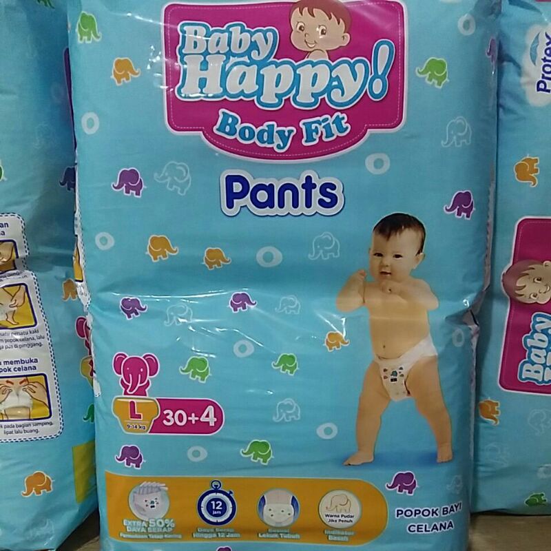 Baby Happy Pants Body Fit S38 / M32 / L28 / XL26 Popok Celana Anak Bayi M 32 / L 28 / XL 26