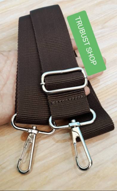 Tali tas tali slempang slendang selendang lebar 3.8cm krem dan coklat jual per 1pc