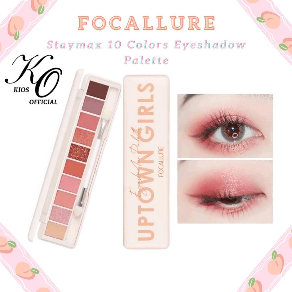 Focallure 10 Shades Eyeshadow Palette Pigmented Long Lasting