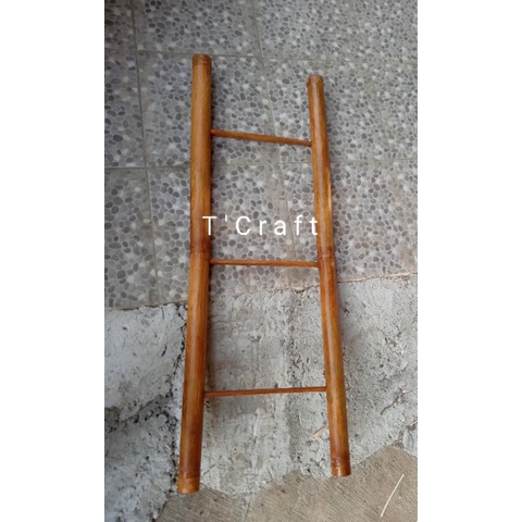 Ladder hanger bambu 3 trap/ hanger mukena