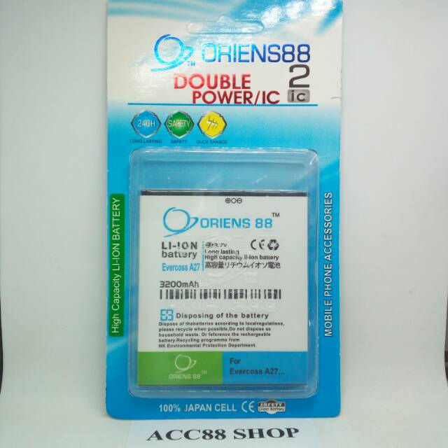 Baterai Batre Battery Double Power OR88/ Oriens88 Evercoss A27