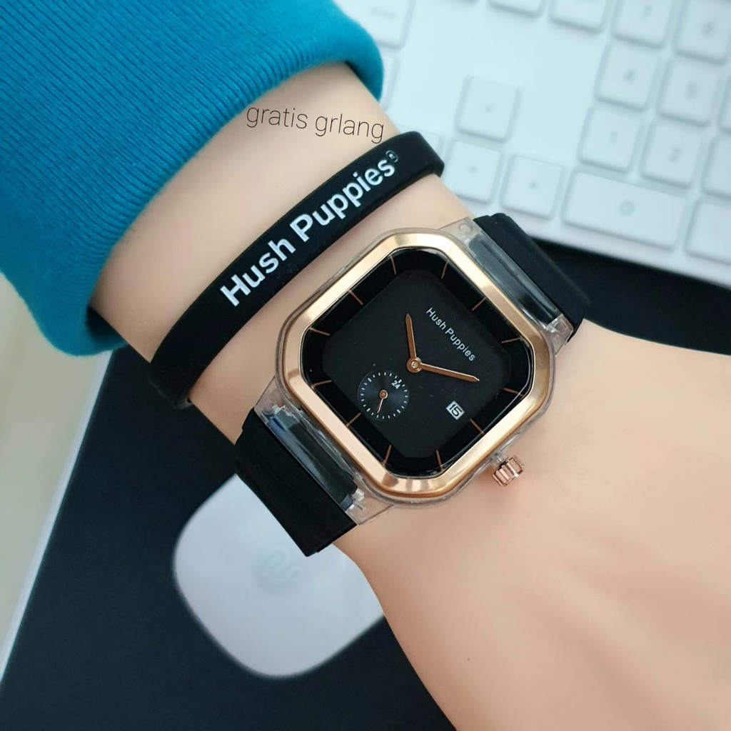 JAM TANGAN WANITA HUSH PUPPIES DETIK BAWAH FREE GELANG