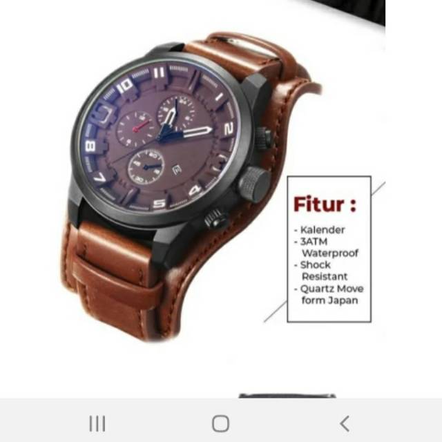 Jam Tangan Pria / Curren / 8225 Date Chronograph tidak aktif / Jam Tangan Kulit Curren