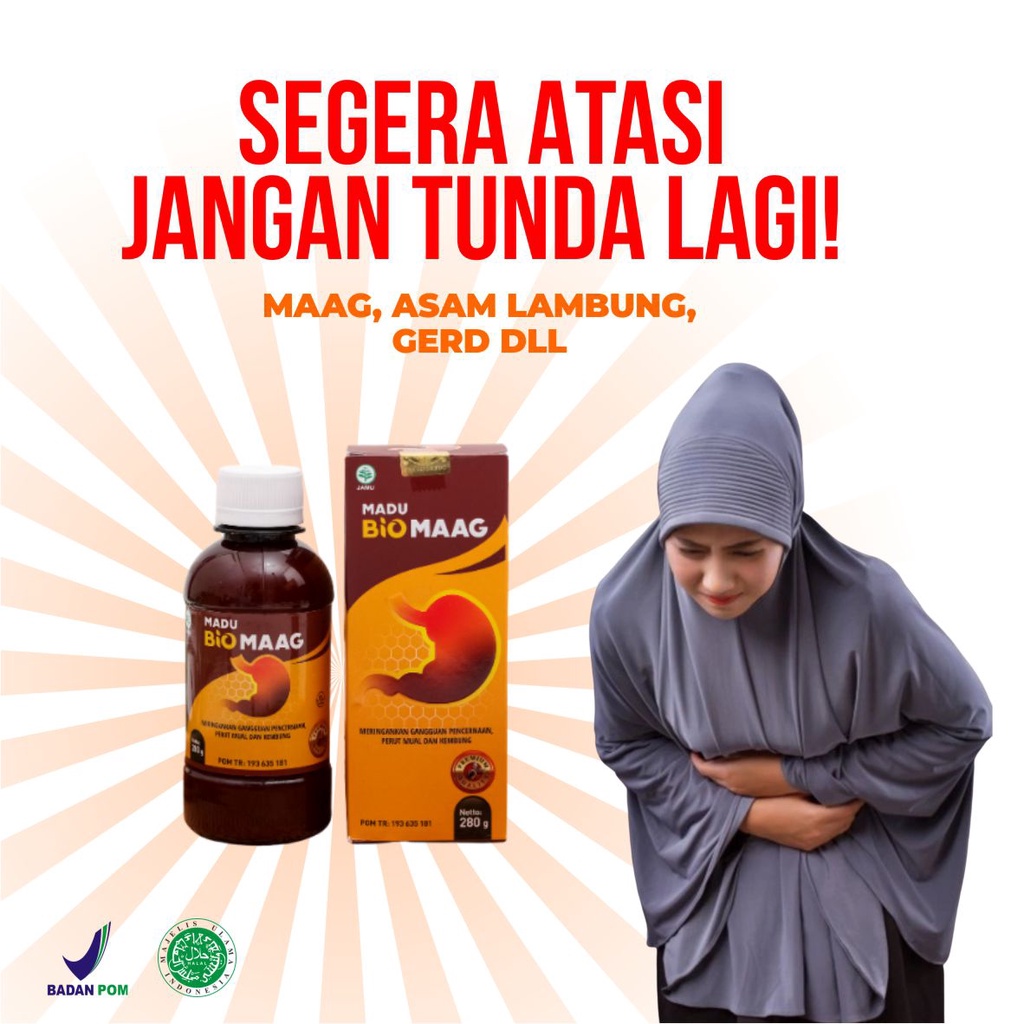 

Madu Biomaag Obat Asam Lambung Maag Kronis Gerd Ampuh Nafsu Makan