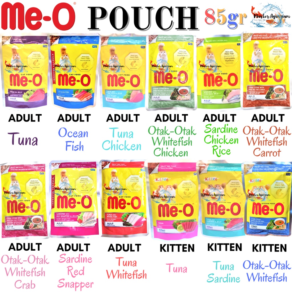 Meo Pouch Kitten 80gr / Meo Kitten Sachet 80gr / Meo Pouch Adult 80gr / Meo Adult Sachet 80gr