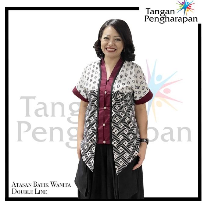 Atasan Batik Wanita Double Line Tangan Pengharapan