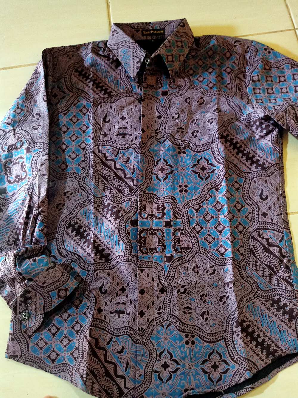 Jagadmuda Kemeja Batik Pria Lengan Panjang Slimfit Katun Printing Hem Baju Seragam Kantor Modern