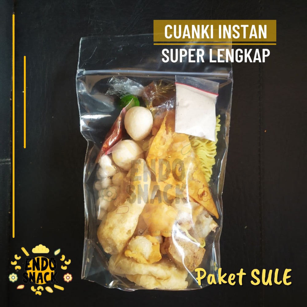 Cuanki Instan Super Lengkap dengan Mie, Bumbu Cuanki Lidah, Cuanki Mini, Tahu, Sukro Cikur, Siomay