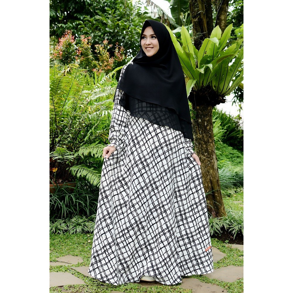 GAMIS NIBRAS NB 123 - PAKAIAN MUSLIM WANITA PUTIH L