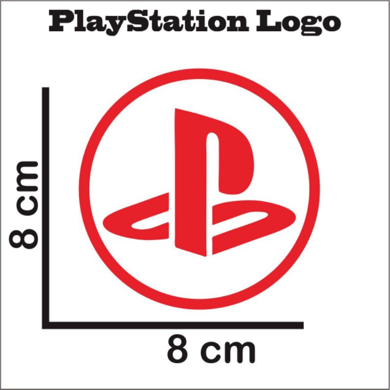 Cutting Stiker Logo PLayStation 8cm x 8cm