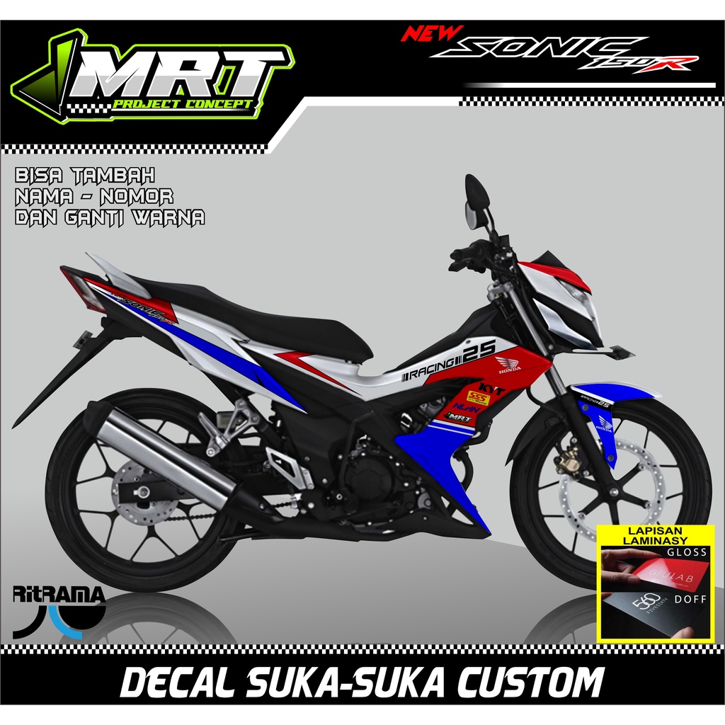 DECAL STICKER SONIC, DECAL SONIC CUSTOM