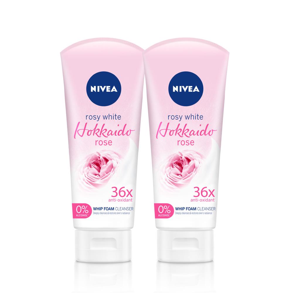 NIVEA Face Hokkaido Rose Whip Facial Foam 100mL Twinpack