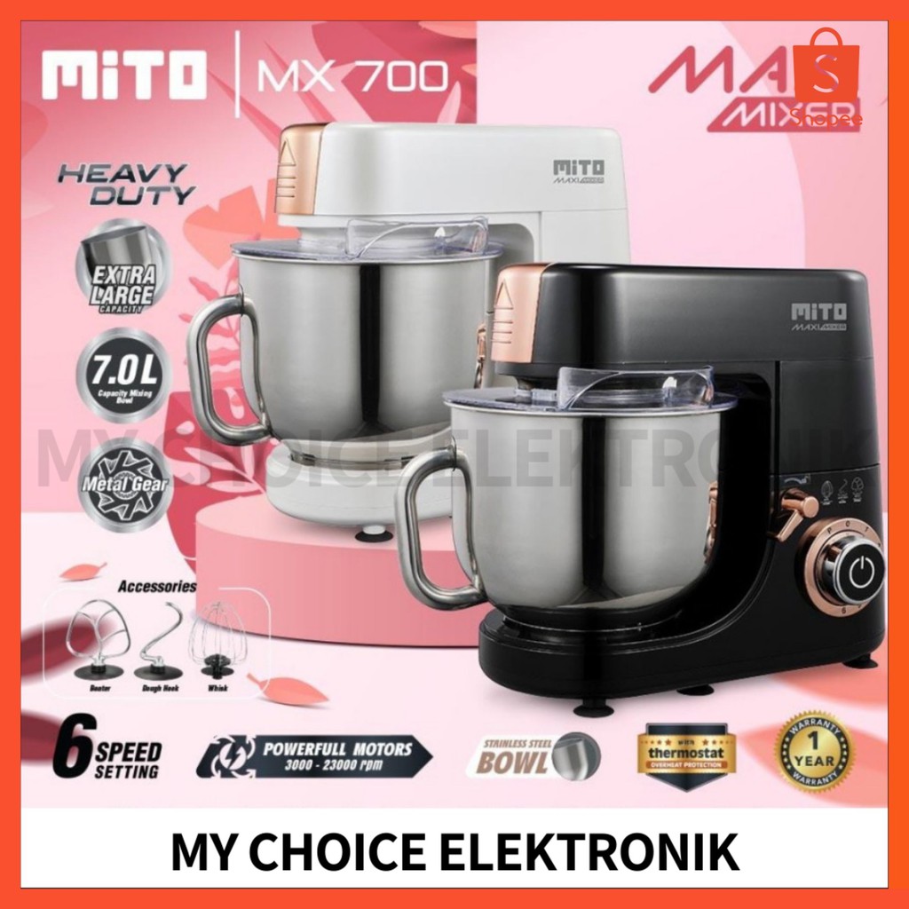 MITO Mixer Maxi MX-700 White Pearl 7 Liter