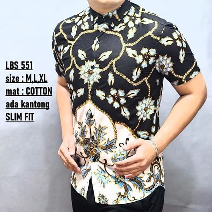 KEMEJA BAHAN KATUN FORMAL LENGAN PENDEK LBS 551 KEMEJA SLIMFIT