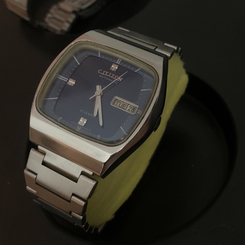 Jam Tangan Biru Blue Citizen JDM bkn seiko Automatic Bekas vintage