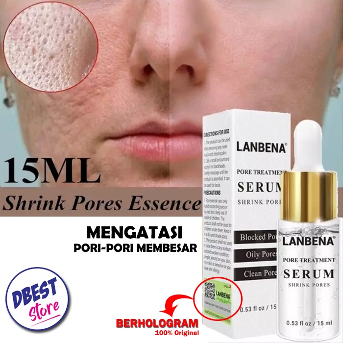 [SALE] Lanbena Serum Pengecil Pori Pori - Lanbena Pore Treatment Serum Shrink Pores - Perawatan Untuk Mengecilkan Pori Pori dan Menghaluskan Kulit Wajah - 15 ml