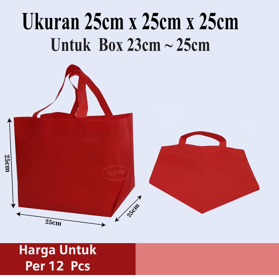 

♟ Tas Spunbond Kotak Ukuran 25cm x 25cm x25cm ♞