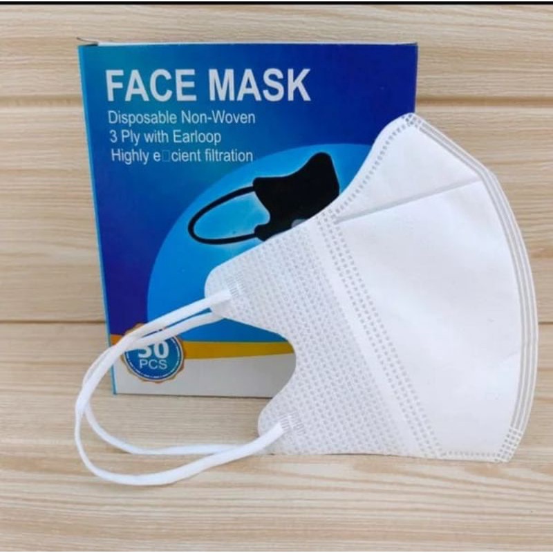 masker dukbil duckbil garis 3 ply isi 50 pc