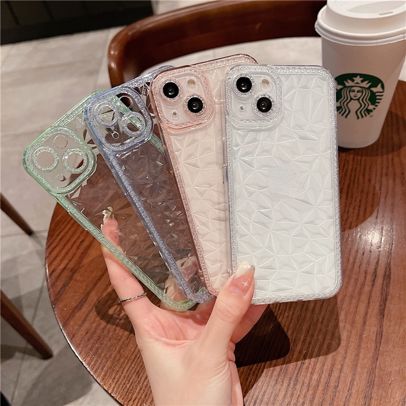 Case Glitter Kristal Berlian Transparan Untuk iPhone 14 Pro MAX 13 Pro MAX 11 12 Pro MAX IPX 7Plus 8Plus Xr XS MAX i8 7 SE2020