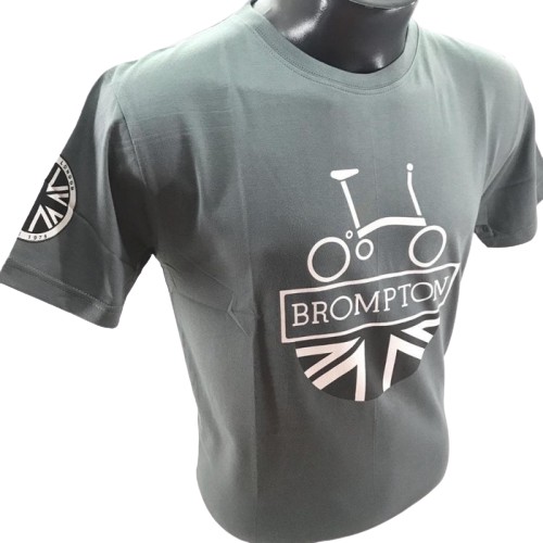 Kaos Sepeda Brompton Tshirt Gowes Bersepeda (Sepeda Bendera Abu)