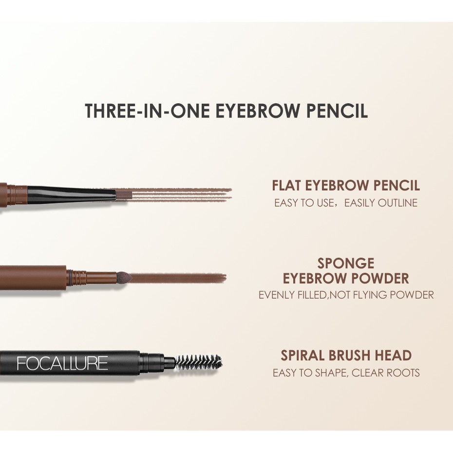 FOCALLURE tahan air Maskara pensil alis 2-pcs Eye makeup set (I)