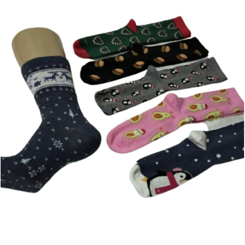 ( 6 PASANG ) KAOS KAKI MOTIF DEWASA PRIA/WANITA (RANDOM)