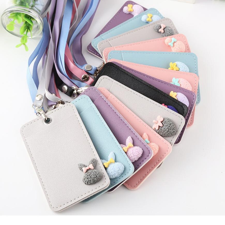 

ロ Tempat kartu eksklusif / ID card / Tag holder Dengan tali strap ㅆ
