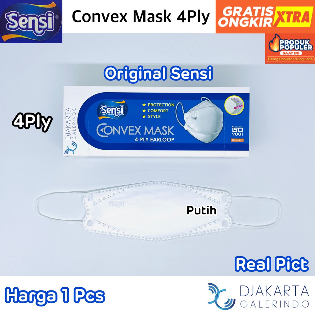 Masker SENSI CONVEX MASK 4ply Earloop Medis