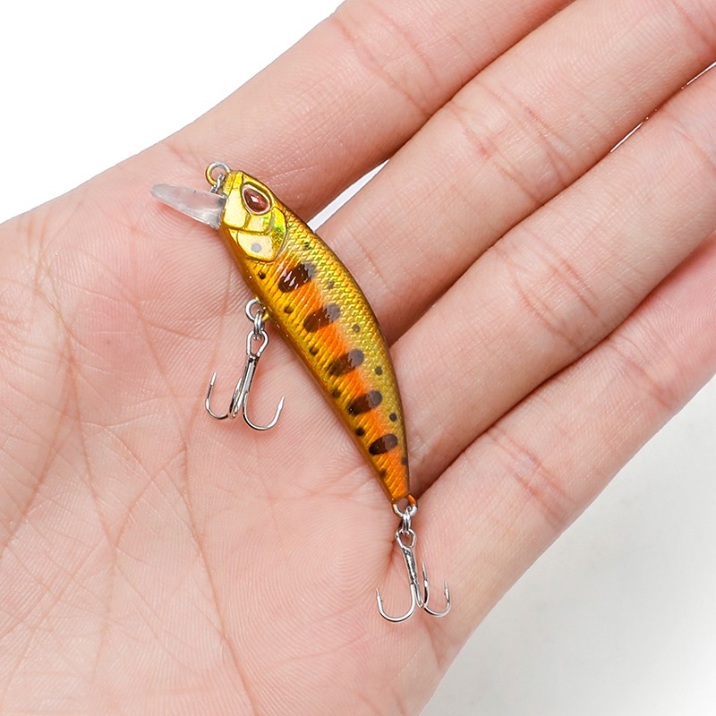 SYFishing 1Pcs New Sinking Minnow Umpan Pancing 5cm 5g Fishing Lure Bentuk Ikan Kecil Kail Swimbait Bass Bait Wobbler