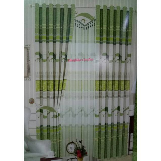 Gorden blackout import motif corak hijau