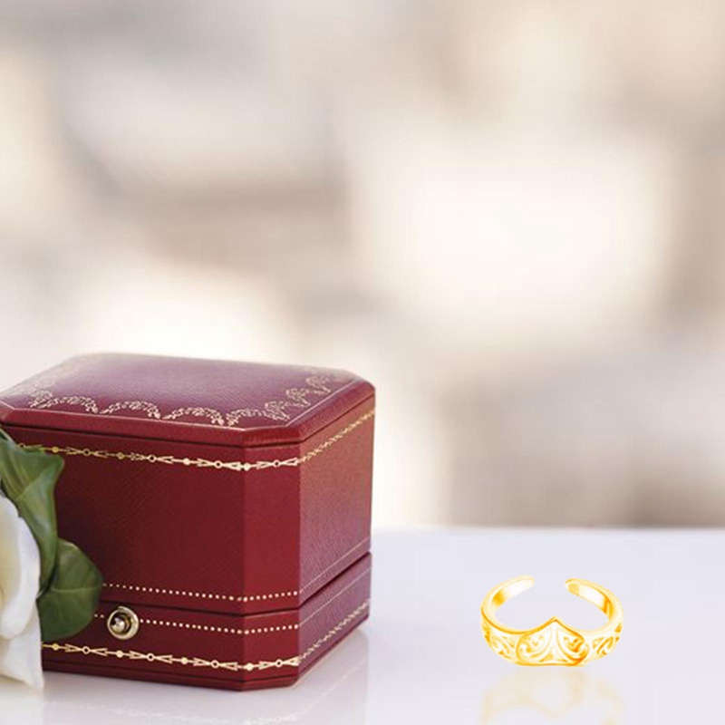 Fancyqube Cincin Kaki Model Terbuka Adjustable Bentuk Hati Gelombang Untuk Wanita