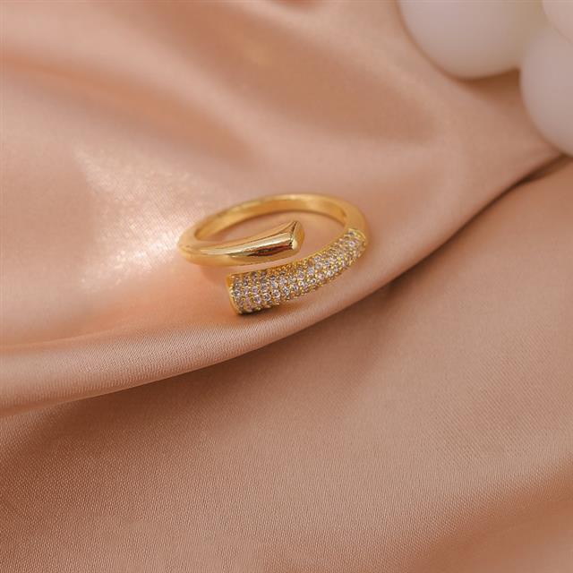 Special interest desain indeks cincin pribadi gaya dingin sederhana anggun online influencer cincin