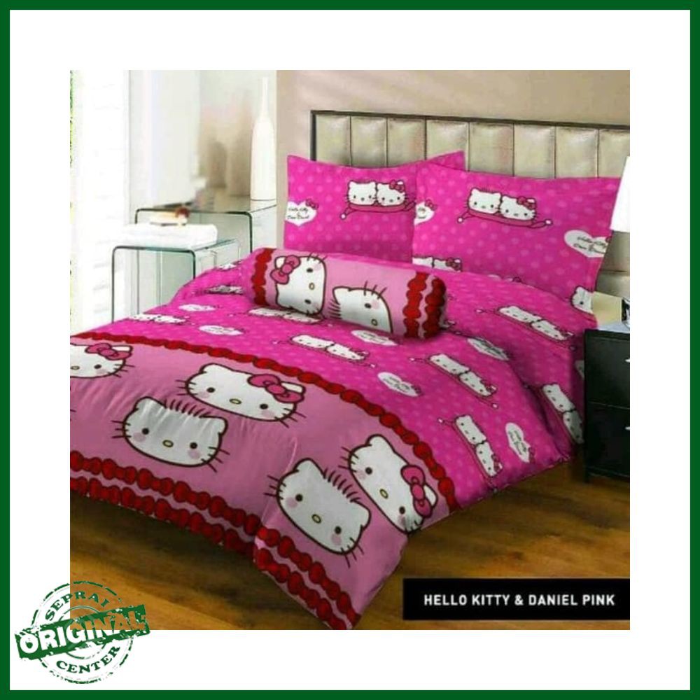 SEPREI LADY ROSE / SPREI LADY ROSE HELLO KITTY & DANIEL PINK No.2 QUEEN 160 SEPRAI SPRAI