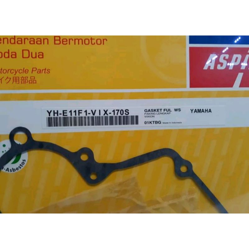 paking packing perpak gasket fullset vixion original aspira