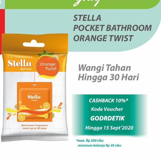 Super Luar Biasa Stella Pocket Bathroom Orange 10gr x2 - Pengharum Kamar Mandi